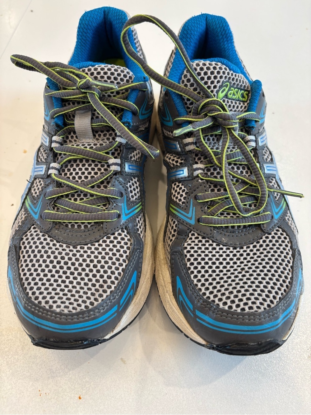 Asics Gel Equation Women's Gray, Blue & Neon Green Running Shoes size 9.5 - Picture 7 of 9